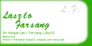laszlo farsang business card