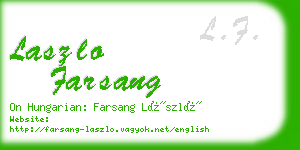 laszlo farsang business card